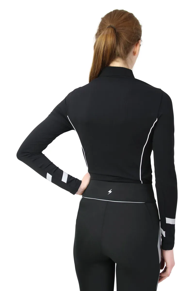 Hy Equestrian Silva Flash Base Layer - Black/Reflective Silver-1